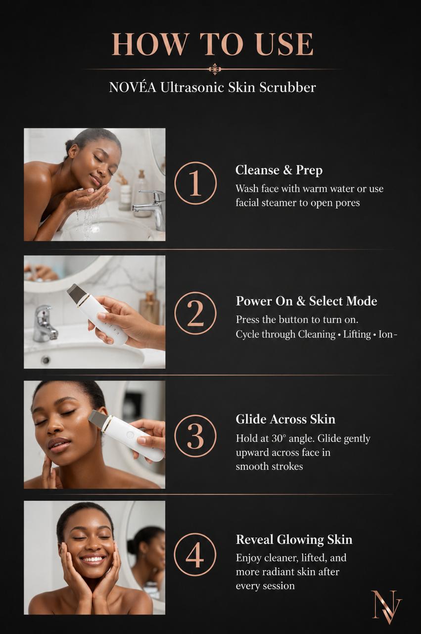 NOVÉA™ Clear Skin Ultrasonic Scrubber