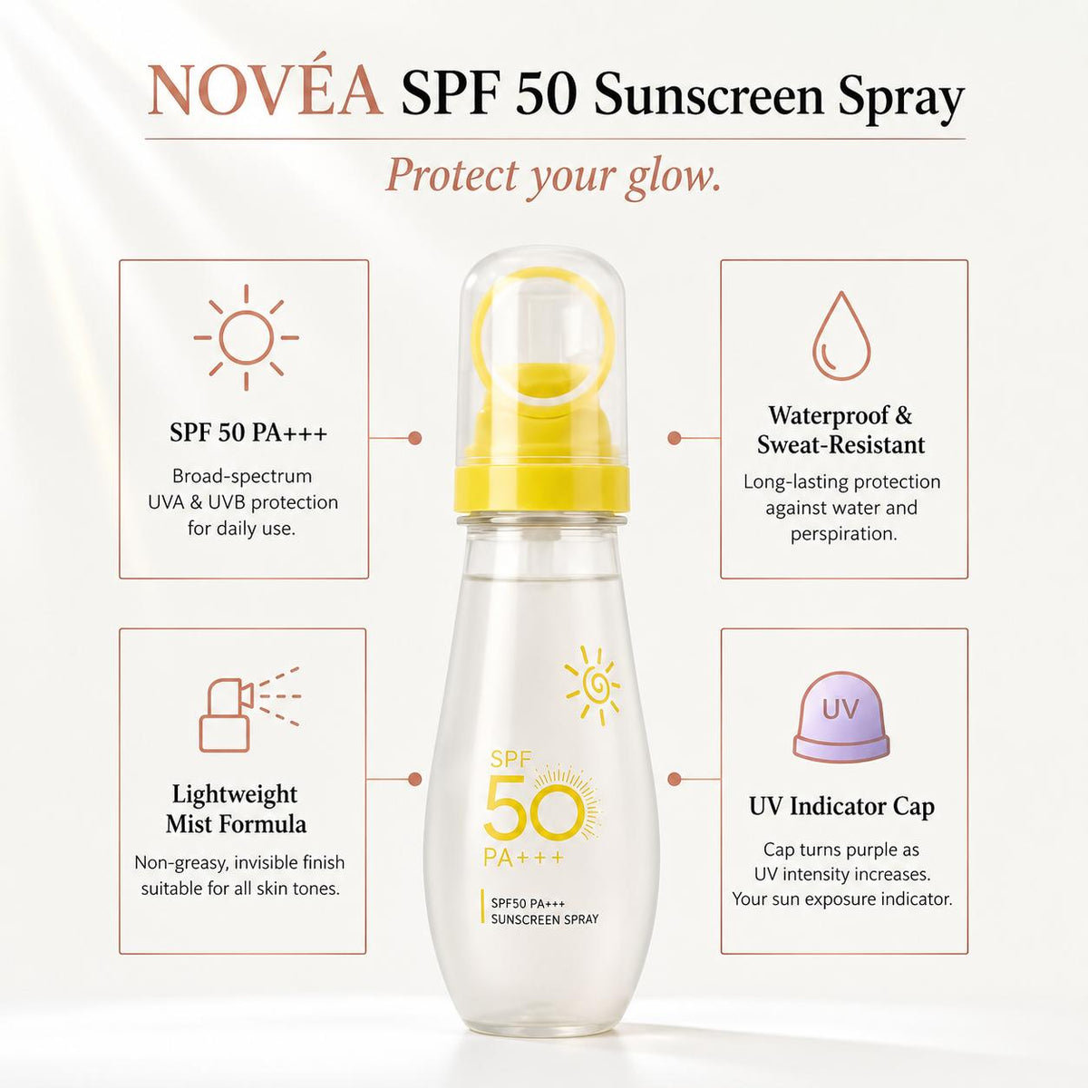 NOVÉA™ Glow Guard SPF 50 Sunscreen Spray
