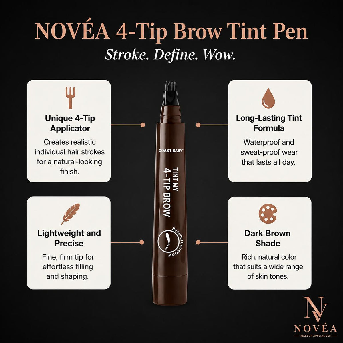 NOVÉA™ 4-Tip Brow Tint Pen